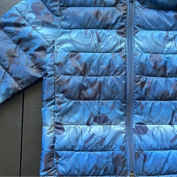 Baby Gap Disney Mickey Mouse Lightweight Puffer Jacket Blue Toddler Size 3T - Picture 5 of 10